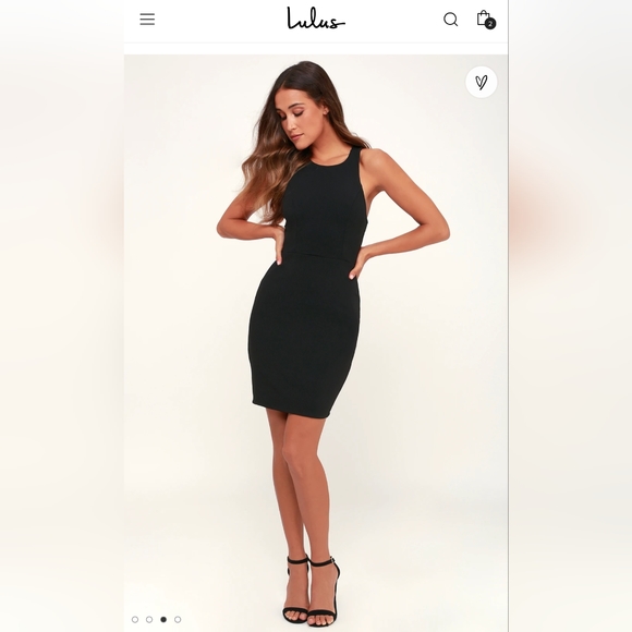 Lulu's black cross back mini dress - Picture 3 of 6